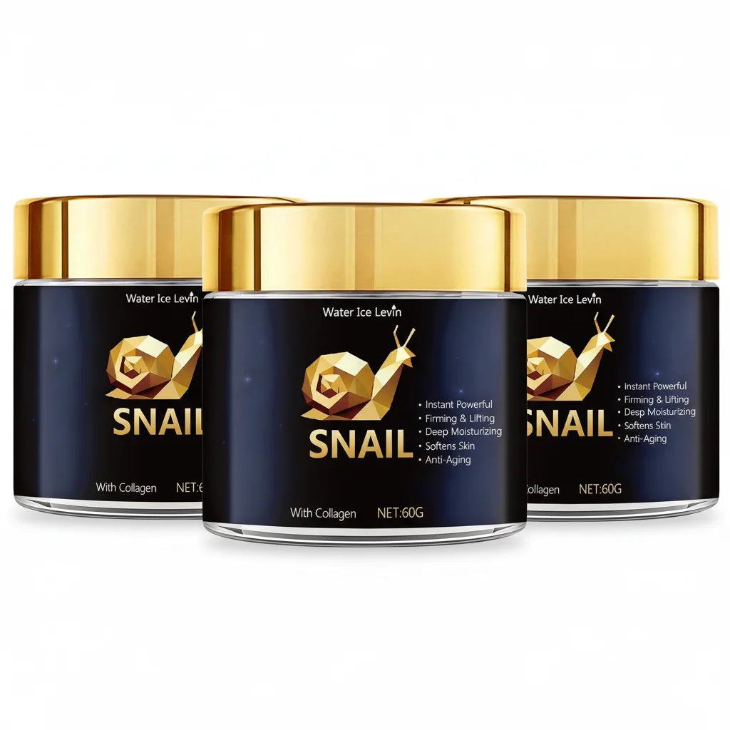 Snail Mucin Cream with Hyaluronic Acid & Collagen for Deep Moisture & Radiance, Suitable for All Skin Types Daily Care. Qme WHITE 60g