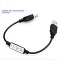Input and Output USB Connector 5V Mini Monochromatic Led Light with 3 Button Dimmer Strobe Controller Qme 2pcs