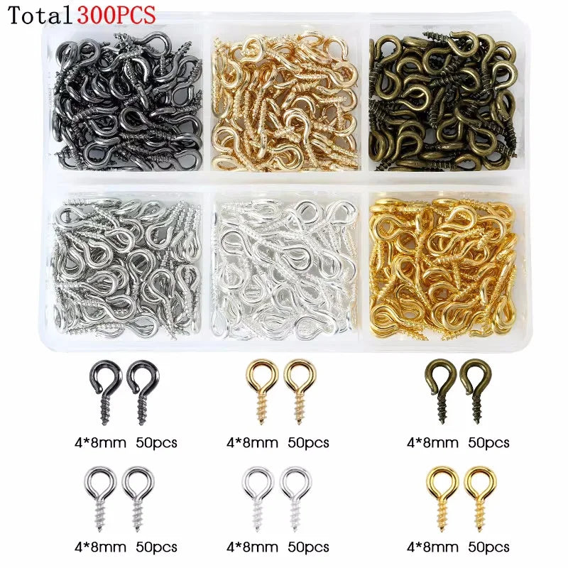 Alloy Accessories Jewelry Findings Set Earring Making Kit Lobster Clasp Open Jump Rings Repair Tools DIY Jewelry Making Supplies Qme 24