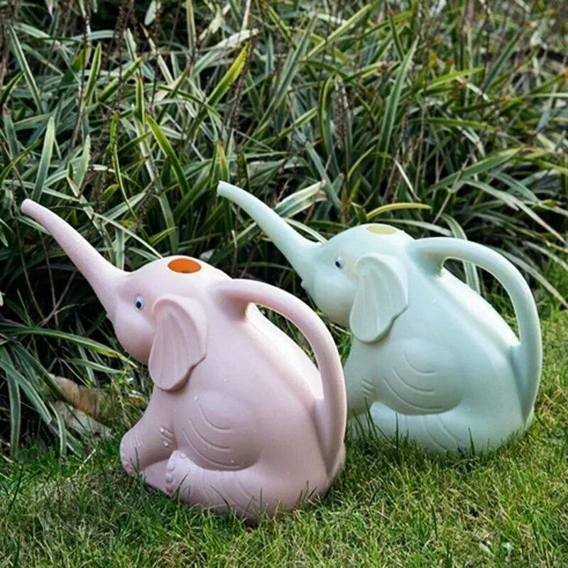 Cute Plastic Elephant Shape Watering Pot Can Plant Outdoor Irrigation Qme