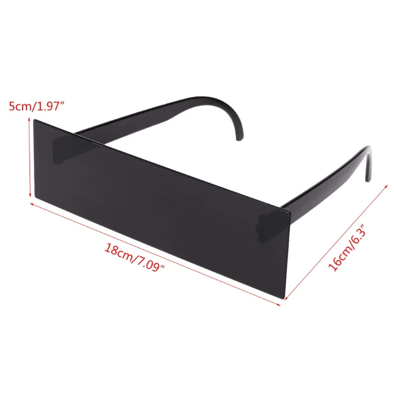 1Pc New Fancy Glasses Photobooth Props Censorship Black Eye Covered Bar Internet Sunglasses for Costume Xmas Party Cosplay Qme