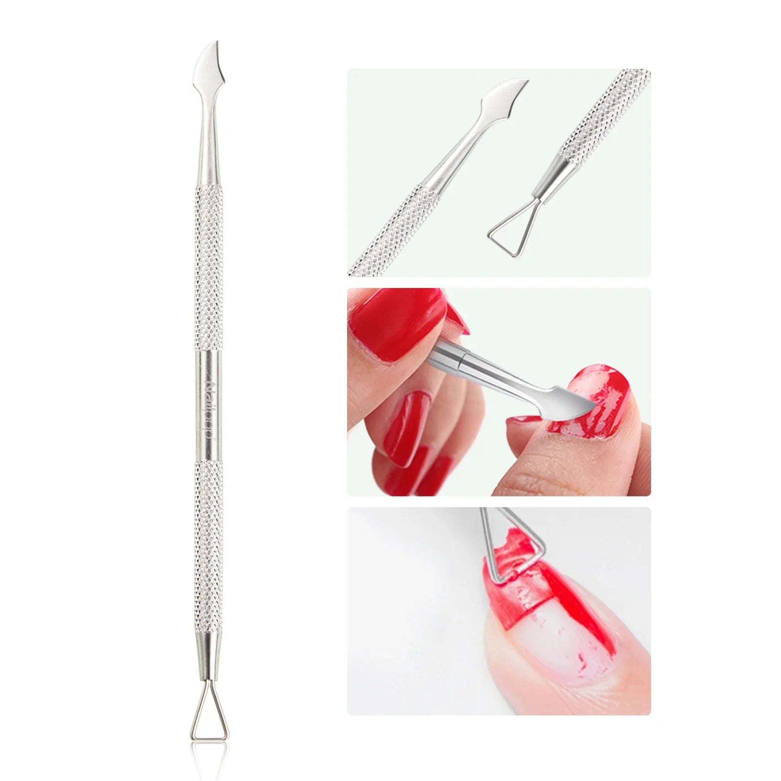Nailpop Professional Nail Cuticle Trimmer Pusher Ergonomic Stainless Qme nail planer 1PC