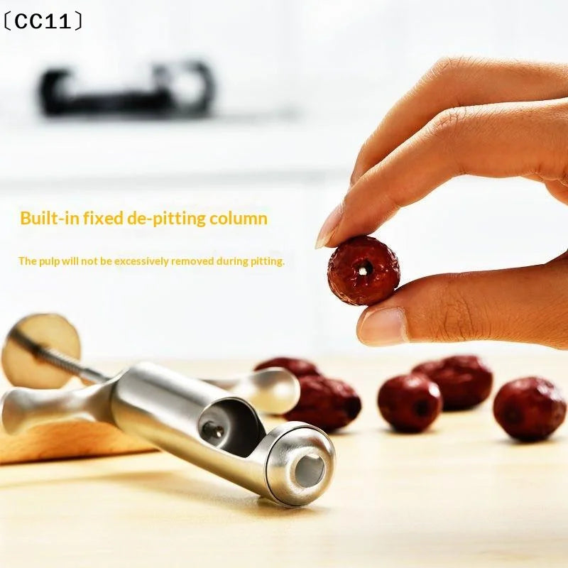 Cherry Olive Pitter Corer Tool Seed Remover Stoner Multi-function Qme