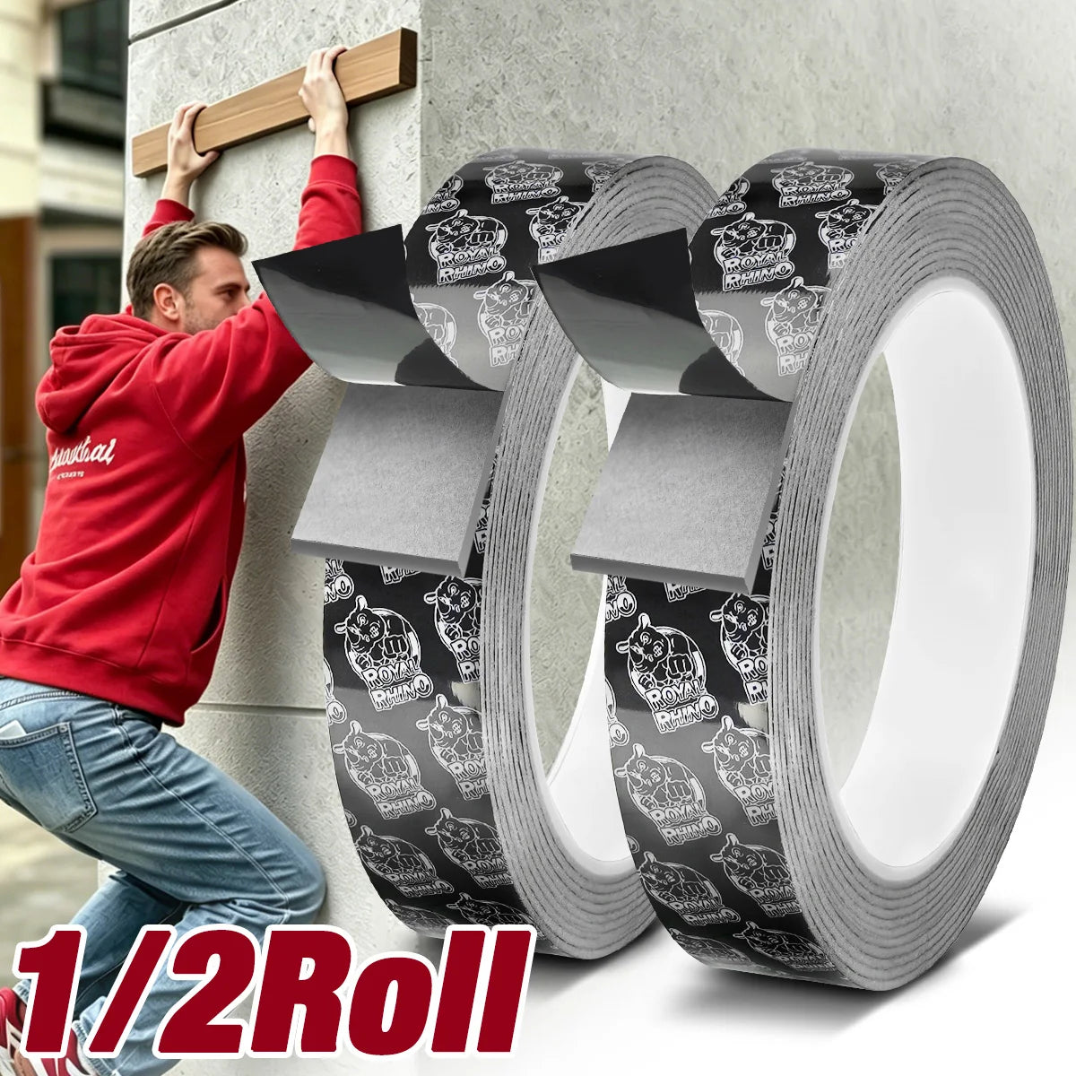 Double Sided Adhesive Tape, High Viscosity Car Fixed Adhesive, High Temperature Resistant, Waterproof No Marks,No Trace Adhesive Qme
