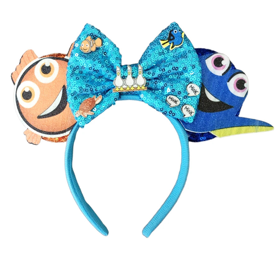 Newest Finding Nemo Inspired Mickey Ears Headband Party Cosplay Decoration Costume Party Gift For Girls/Adults Festival Headwear Qme Headband 4
