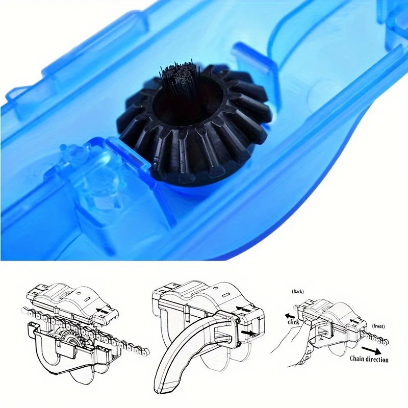 Portable Bicycle Chain Cleaner Bike Clean Machine Wash Tool Mountain Road Bike Cycling Cleaning Kit Qme