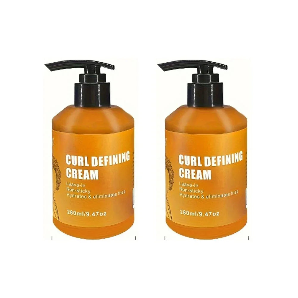 2 Pack GZE CURL DEFINING CREAM for Long Lasting Frizz Free Curls – Sulfate & Paraben Free Coconut Curling Cream Qme CURL DEFINING CREAM