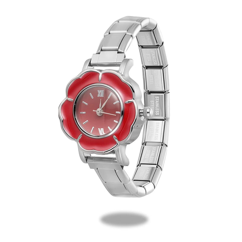 Y2K Wholesale Colorful Flowers Stainless Steel Watch Bracelets