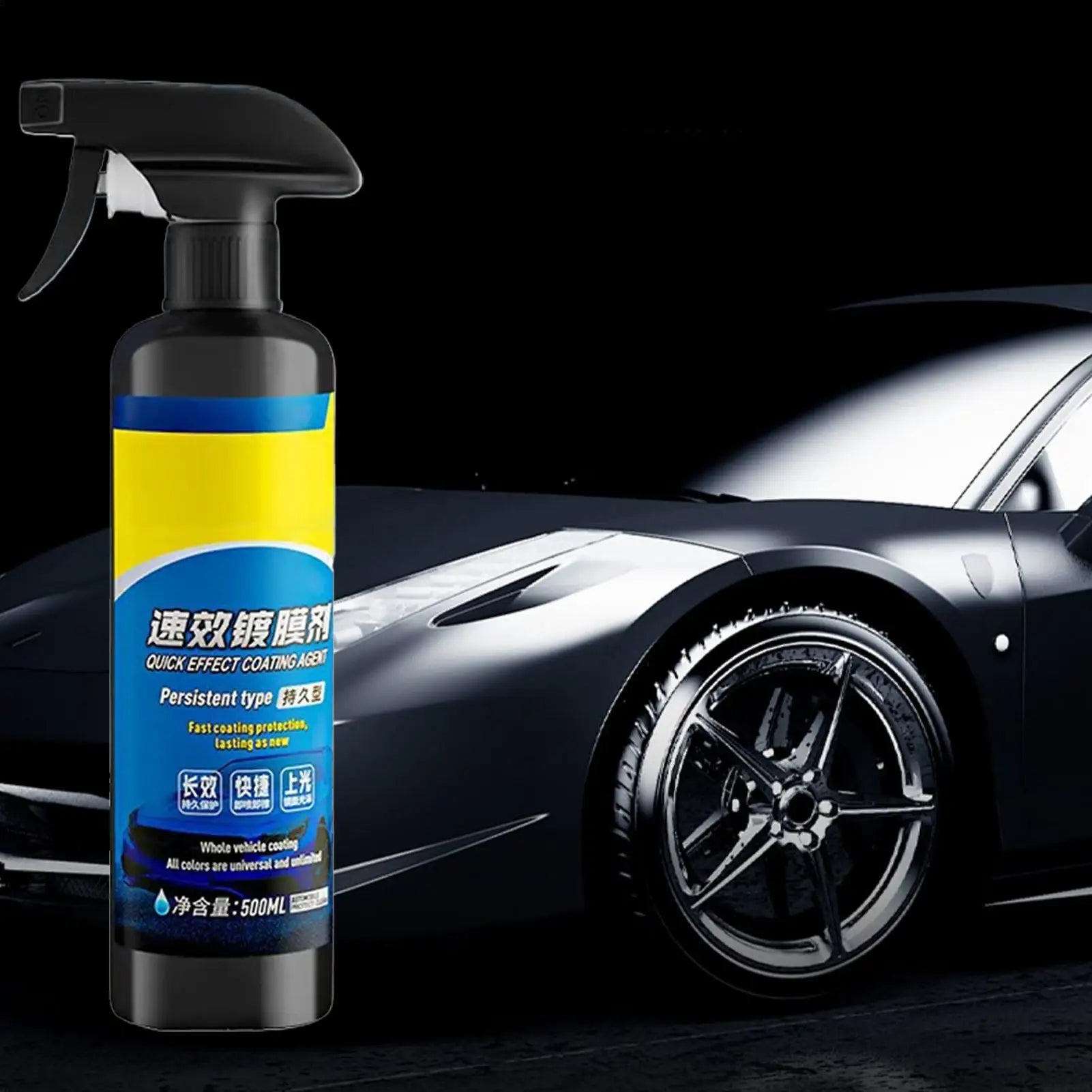 Coating Spray Car Scratch Wax Coating Spray 500ml Scratch Wax Polishs Waterless Wash Oil Film Glass Cleaner Paint Sealant Gloss Qme