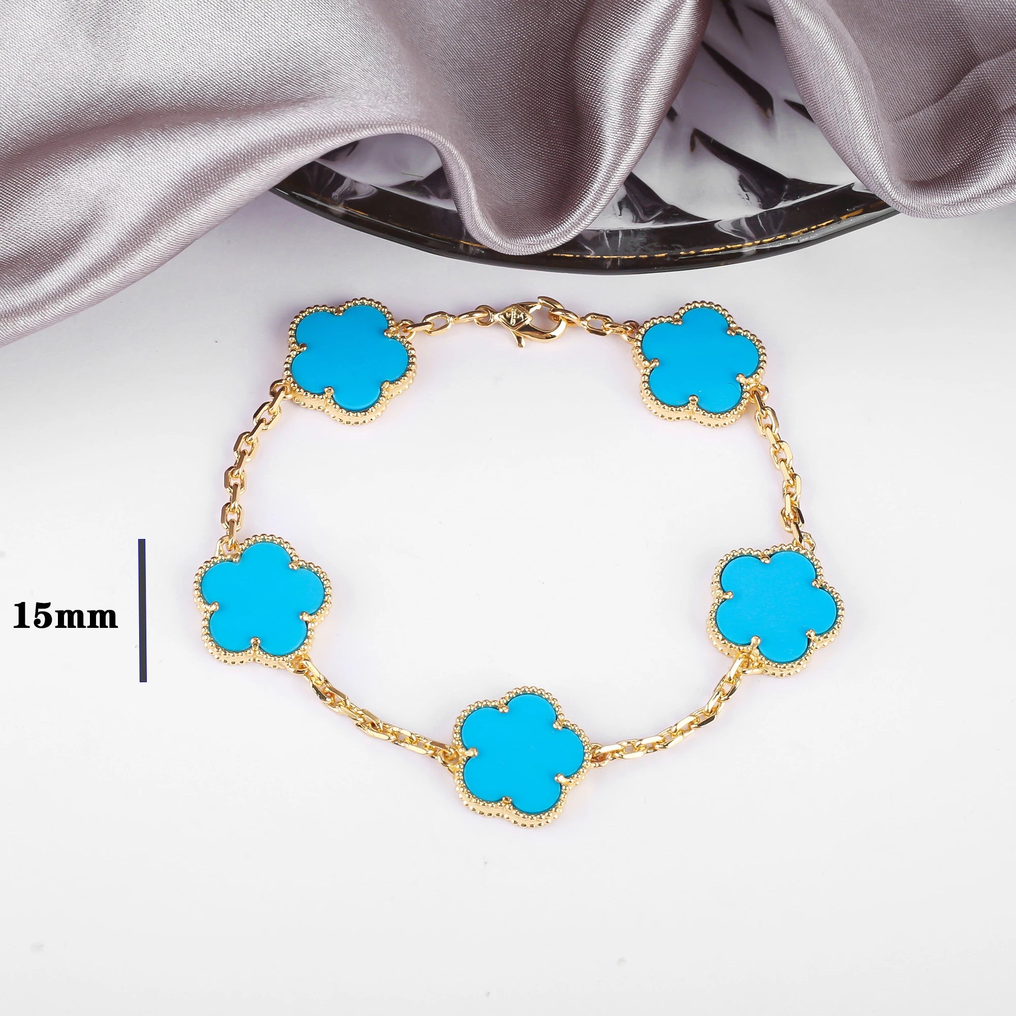 2023 INS 10 Colors Five Leaf Flower Bracelet Classic Fashion