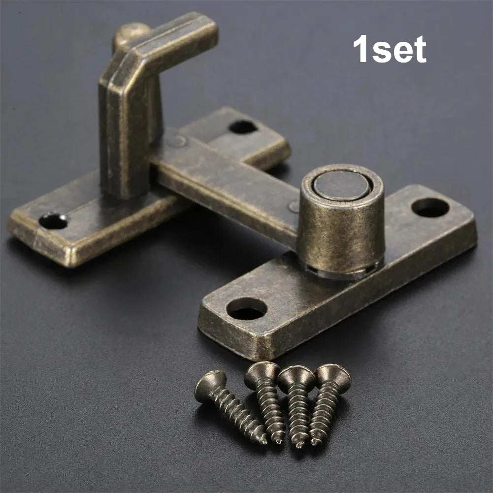 Antique Bronze Door Latch, Retro Sliding Bolt Lock, Vintage Security Gate Latch for Cabinets, Windows & Furniture Qme 1set