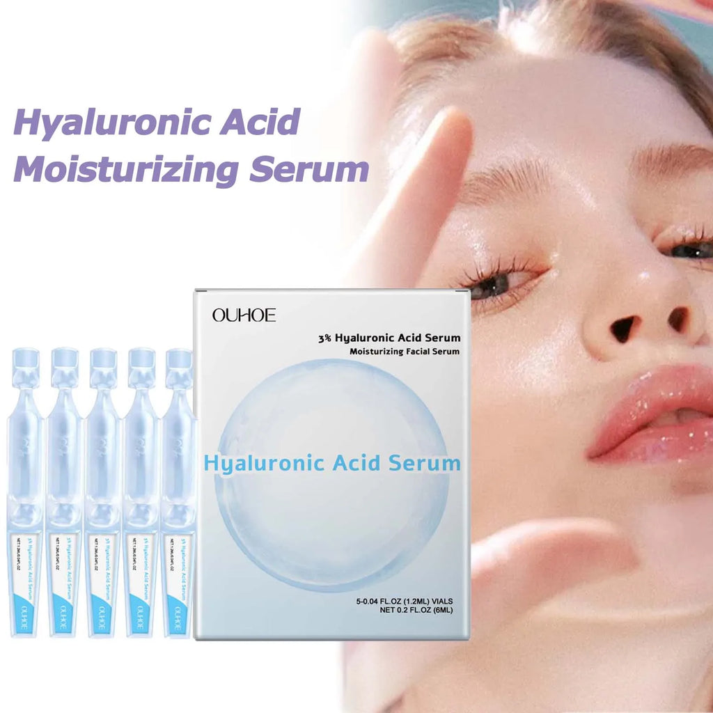 3%Hyaluronic Acid Serum Hydrating Nourishing Pore Shrink Brightening Moisturizing Smoothing Facial Essence for Plump Glowing Ski Qme