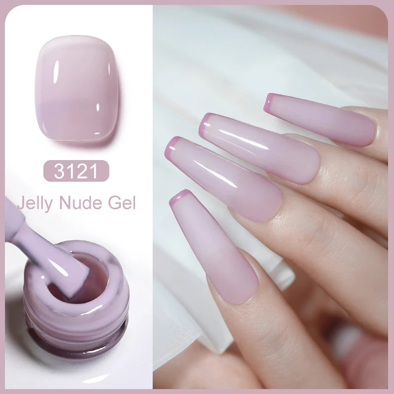 Arte Clavo Transparent Nude Pink Jelly Gel Nail Polish Semi Permanent