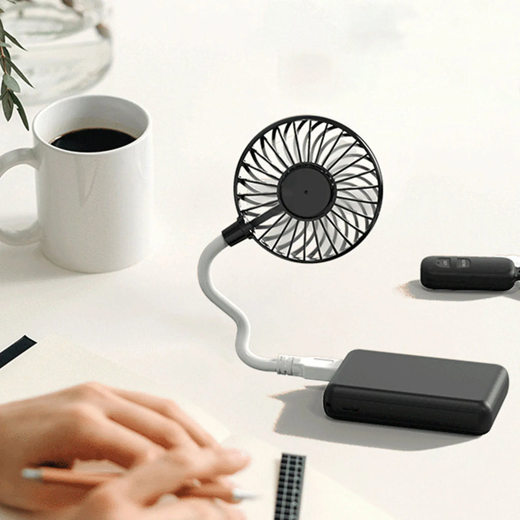Mini USB Fan 360 Degree Adjustable Portable Fan for Power Bank Laptop PC for Home Office Car Outdoor Travel Summer Gifts Qme