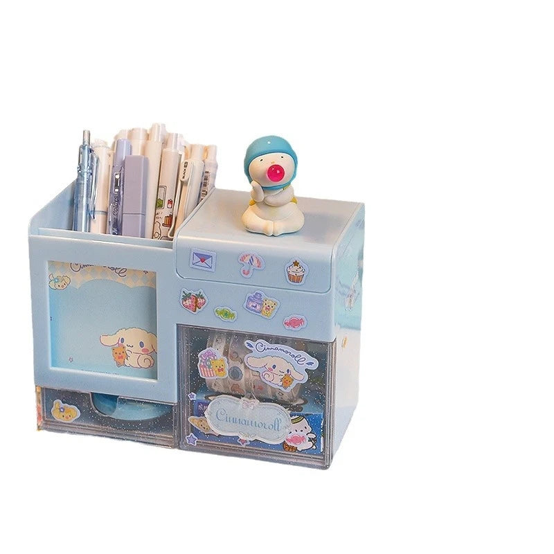 Hello Kitty Kuromi Multifunctional Stationery Pencil Holder Simple and Cute Storage Box for Students' Desks Qme