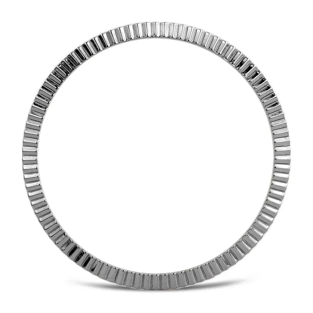 Metal Bezel for Samsung Galaxy Watch7 6 5 4 Classic 43mm 47mm 42mm 46mm 40mm 44mm Cover Ring Bumper Adhesive Case Watch3 41/45mm Qme Silver Wave Watch4 Classic 42mm