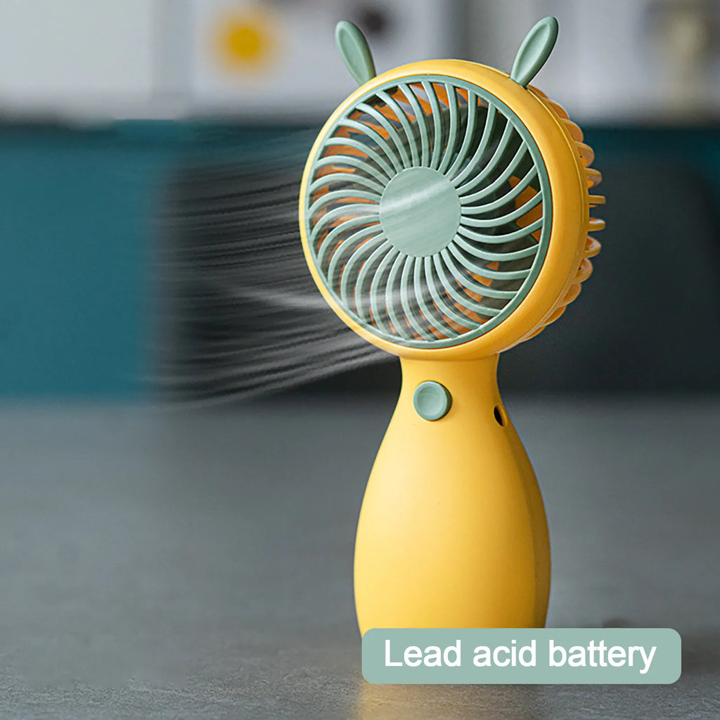New Color Blocking Mini Handheld Electric Small Fan Portable USB Charging Silent Lanyard Fan Desk Student Dormitory Desktop Fan Qme