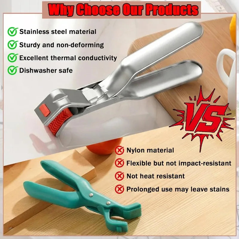 Anti-scalding Clip Stainless Steel Clamp Non-slip Bowl Frying Pan Air Qme