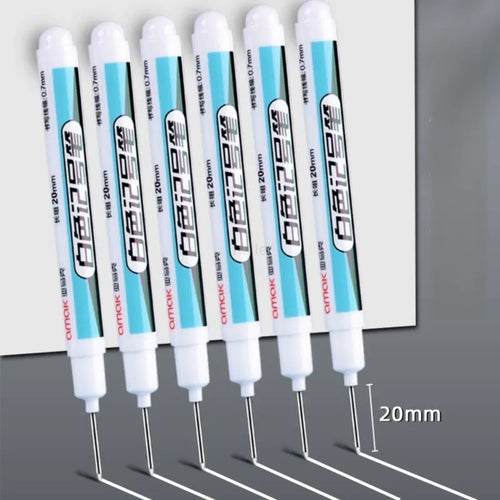 0.7/1.0/2.5mm White Paint Marker Pen Deep Hole Markers Pen Set Waterproof Permanent Oily Pens for Rock Wood Glass Tiles Qme