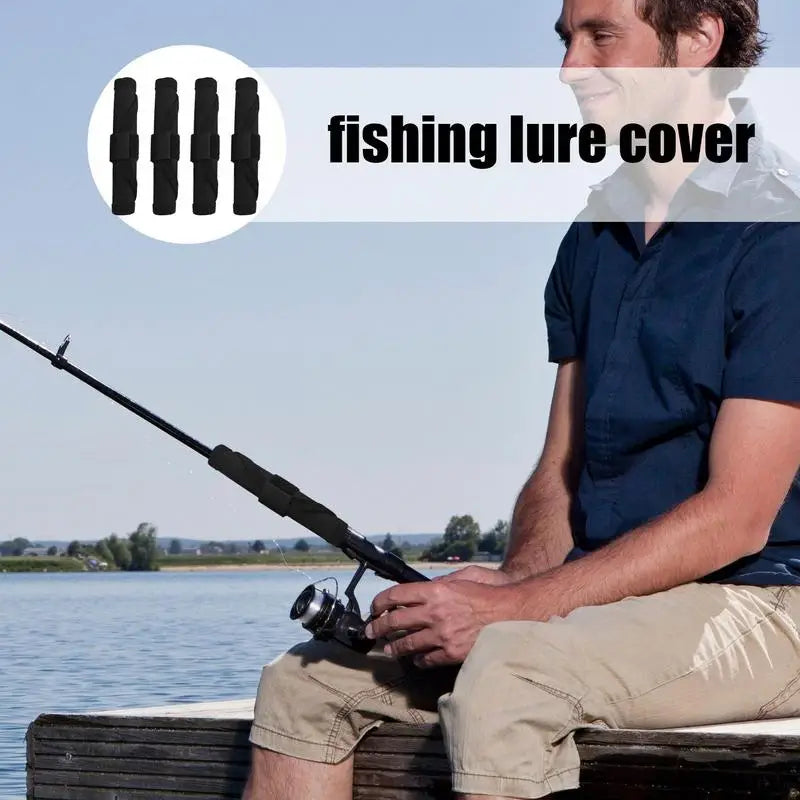 4pcs Fishing Hook Cover upgraded Oxford Cloth Lure Bait Cover Professional Outdoor Fishing Accessories For Fishing Lovers Qme