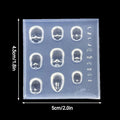 Cartoon Human Face Doll 3D Silicone Nail Mold Hand Engraving Art Qme one size