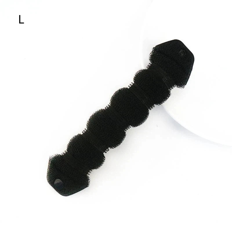 Magic Hair Bun Maker Donut Bagel Tool Easy Quick Hairstyling Reusable Qme L Black