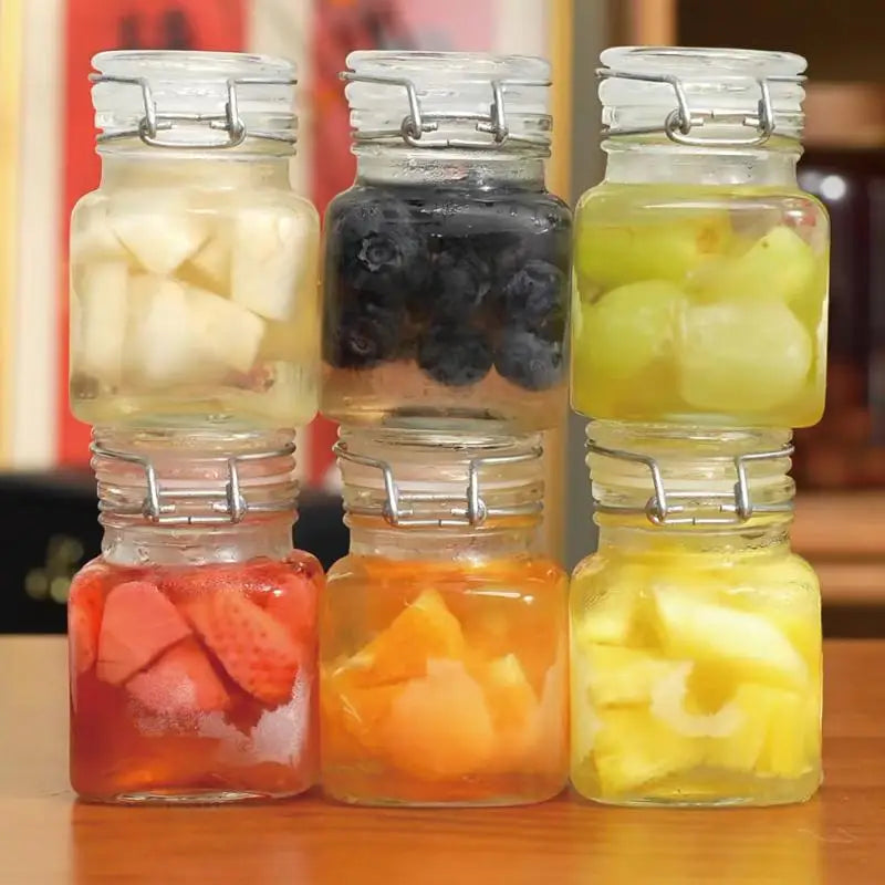 Transparent Big Mouth Jam Bottle Storage Jar Household 50 Glass Qme