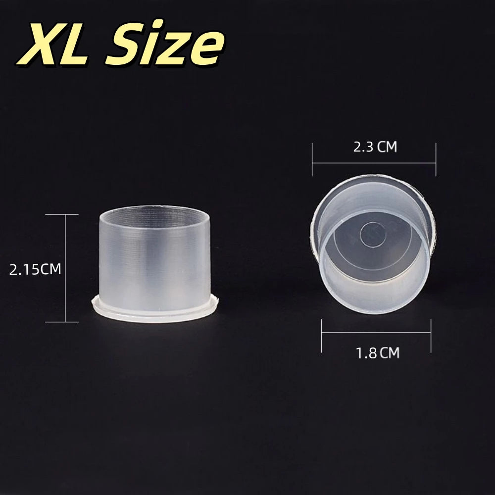 ROKYO 1000PCS Disposable Steady Tattoo Ink Cups Plastic Pigment Clear Holder Container Caps Permanent Makeup Microblading Supply Qme