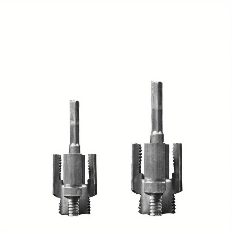 Inner and Outer Water Pipe Integrated Tapper,Hose Screw Thread Repairing Tools, Electric Drill-Type Water Pipe Tapping Equipment Qme 2 drill bits 2 rod
