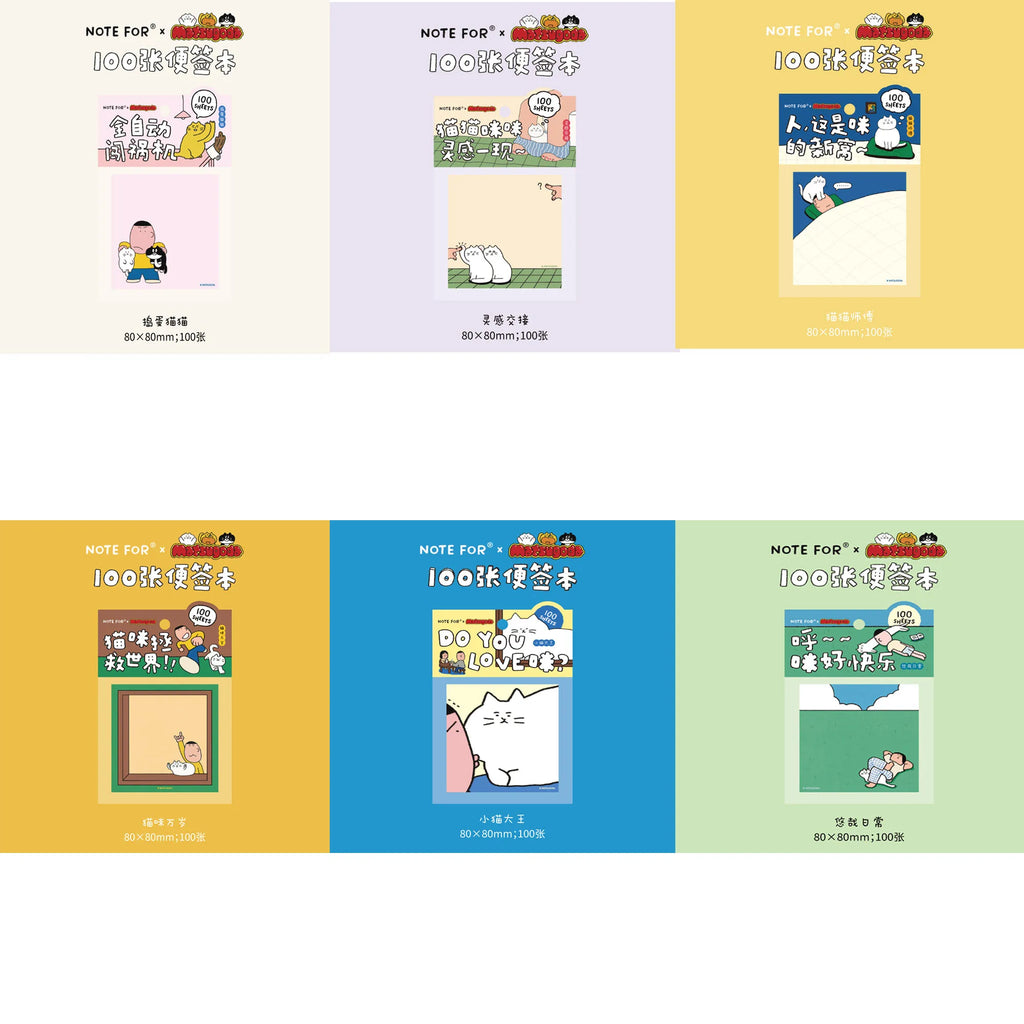 100 Pcs Kawaii to-do list memo pads cute cartoon character theme manuals decoration messages notes stationery Qme G