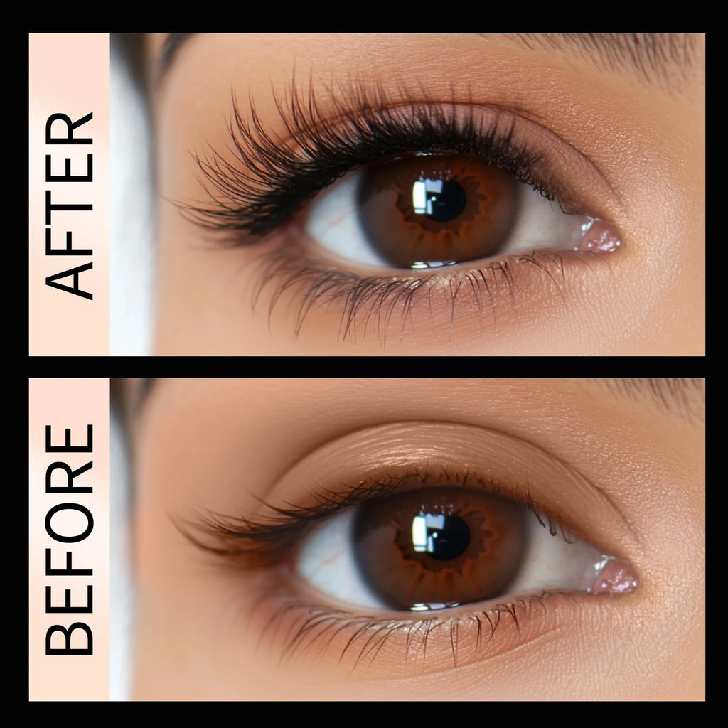 QIC High-heeled Shoes Mascara 3D Fiber Mascara, Long Black Volumizing Eyelash Extension, Waterproof Eye Makeup Tool Qme