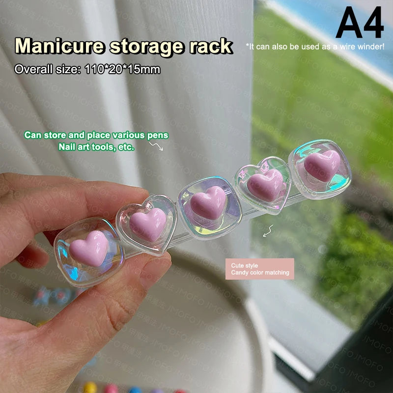Cartoon Nail Brush Holder Stand Pen Rack Accessory Manicure Tool Qme A4