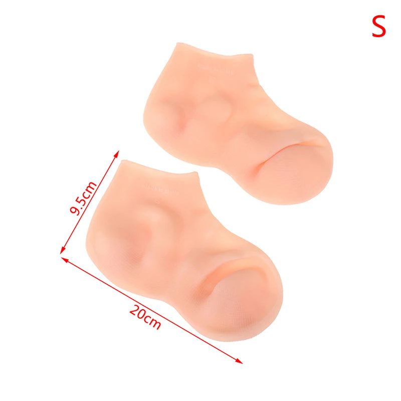 1 Pair Moisturizing Silicone Gel Socks Gloves Foot Hand Care Qme S33-35