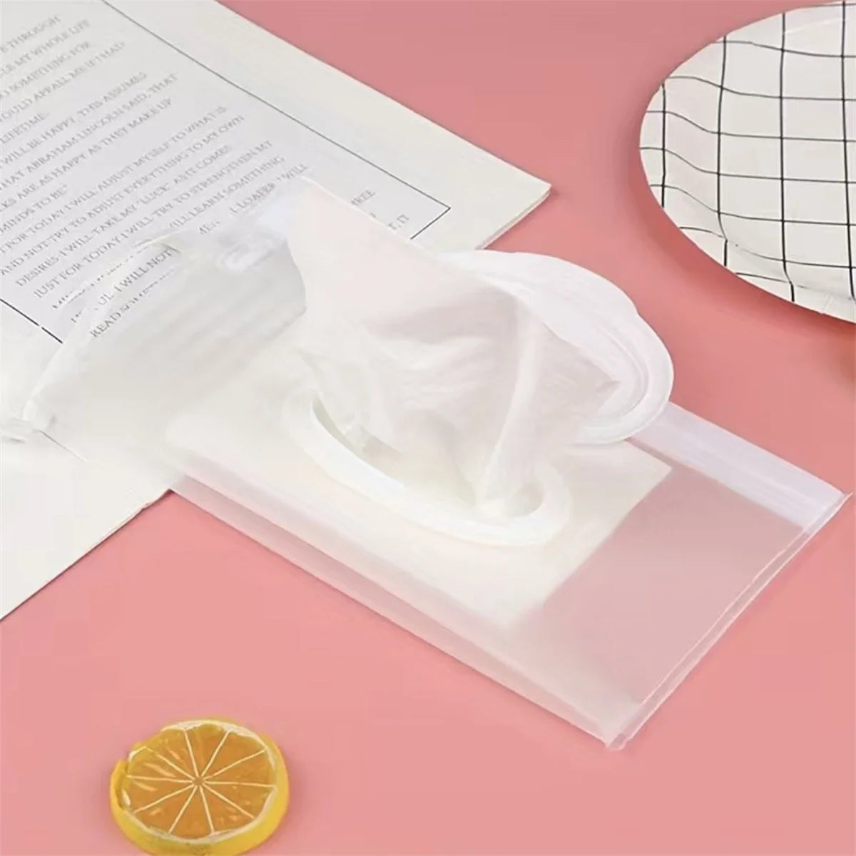 1PCS/2PCS Wet Wipe Bag With Pull-Out Flip Cover, Wet Tissue Bag For Bedside Placement, Handheld, Portable For Going Out Qme
