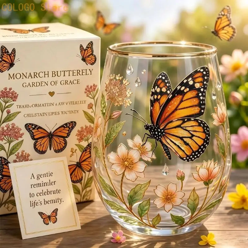 Rounded Clear Glass Cup Meal Service Stemless Beverage Juice Water Qme