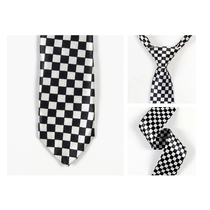 Classic Notes Printed Tie Silky Narrow Neckties Slim Smooth Dots Qme