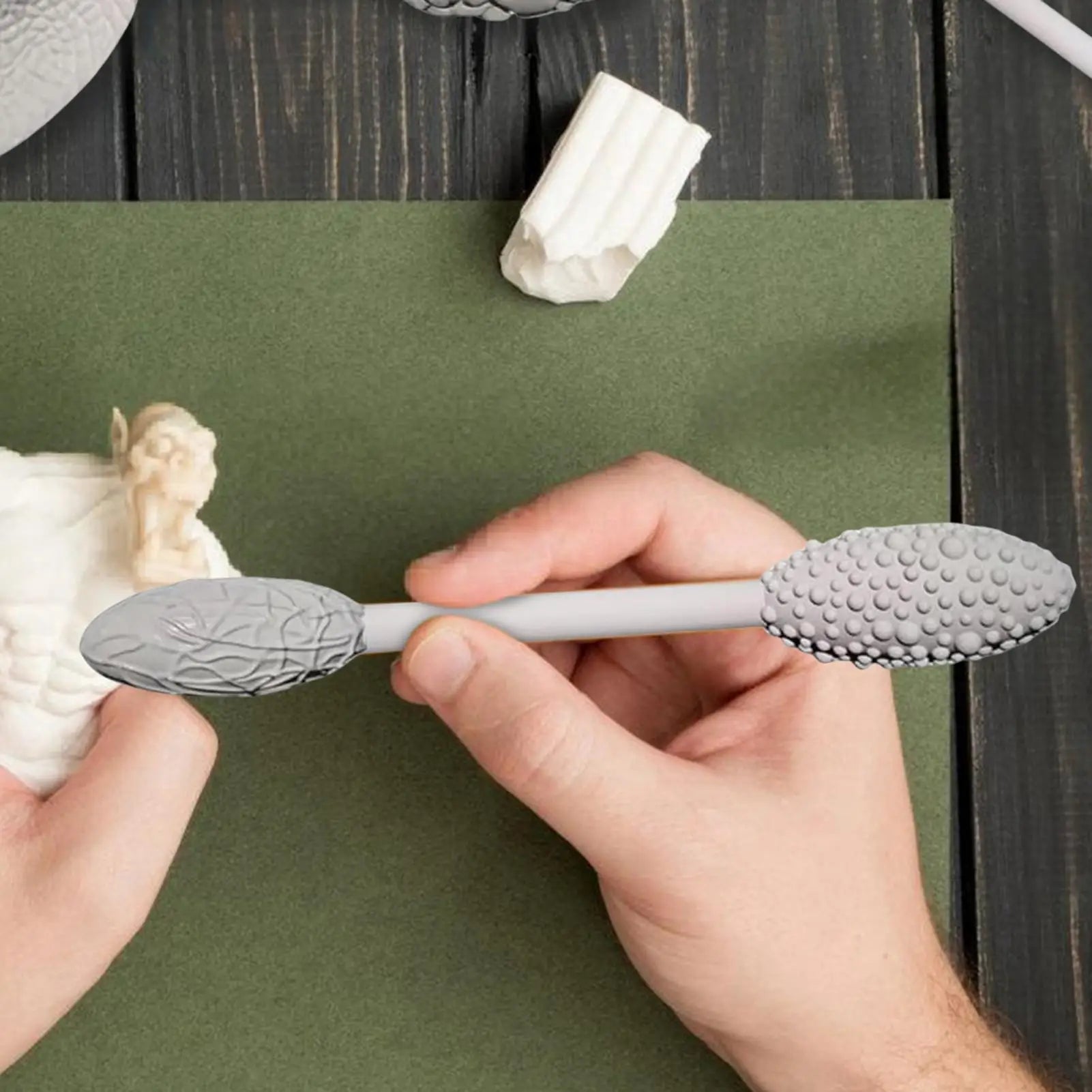 Clay Texture Roller Pottery Texture Tools Multifunctional 5X/Set Textured Craft Supply for Projects Sculpting Beginners Qme