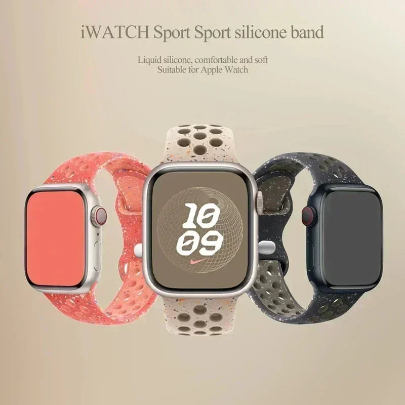 Silicone Strap for Apple Watch Band Ultra 2 49mm 38mm 42mm Sport Bracelet iWatch Series 9 8 7 41mm 45 mm 7 6 SE 5 4 3 44mm 40mm Qme