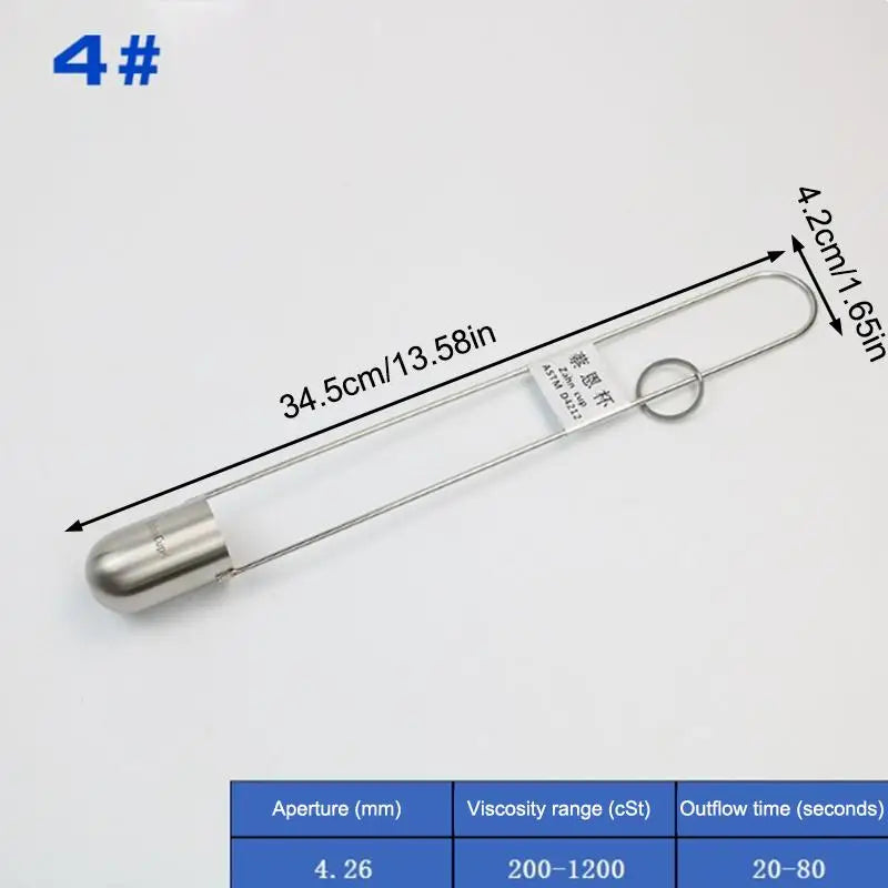 Multi-specification Cup Viscosity Cup Stainless Steel Precise Ink Viscosity Cup Viscometer Flow Cup Qme A4
