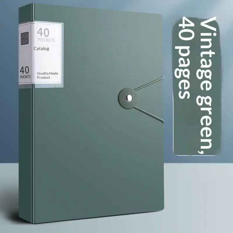 PP Transparency Waterproof Insert Brochure 60 100 Pocket A4 File Qme Green 60 Pocket