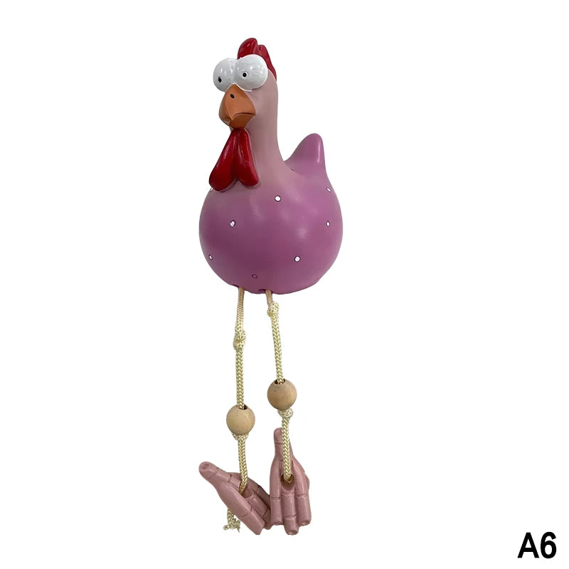 Rooster Figurine Resin Animal Statue Garden Yard Decoration Home Qme A6