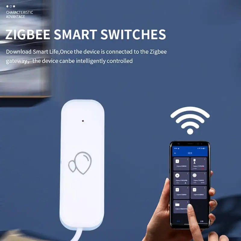 Wifi Water Sensor Leakage Alarm Flood Leak Detector Smart Home APP Qme
