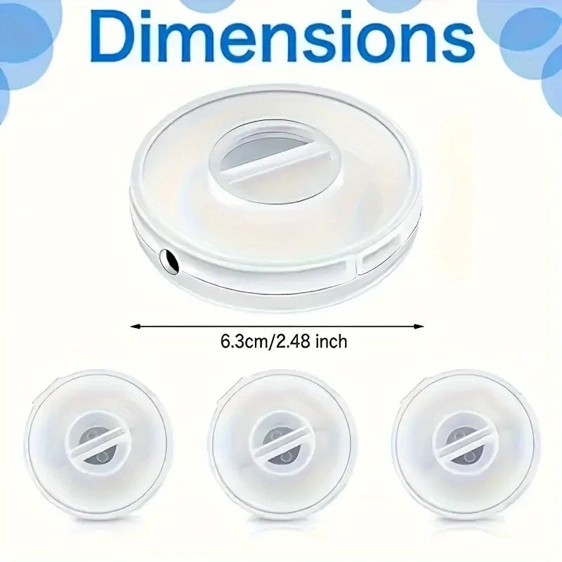 5pcs telescopic cable storage - transparent circular plastic USB charging cable winding tube, anti winding, suitable for travel, Qme