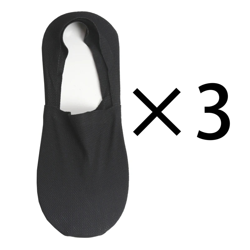 3Pair Lot 100 Cotton Men Boat Socks Fashion Summer Thin Invisible Qme 3 Pairs -J EU38-43 (US5-9)