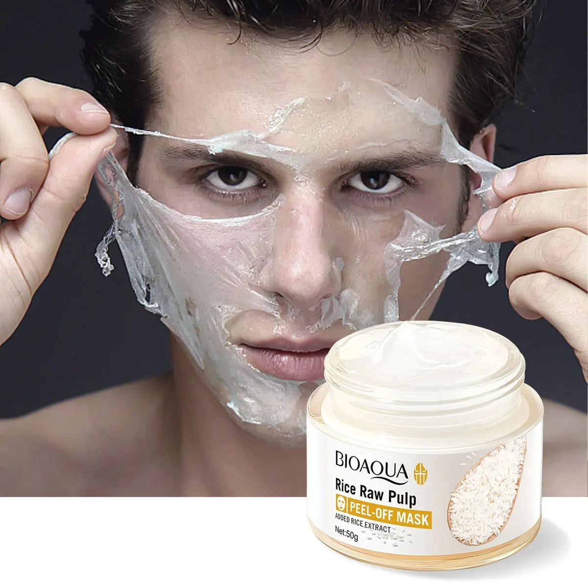Rice Pulp Peel-off Mask Absorbs Removes Blackheads Whiteheads Qme