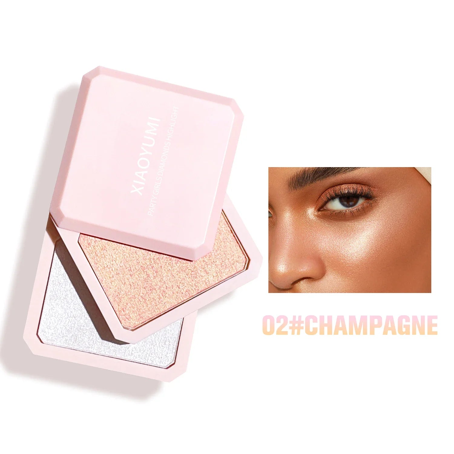 Dual-layer Highlight Contour Palette Radiant Matte Shine Perfect Face Qme 02