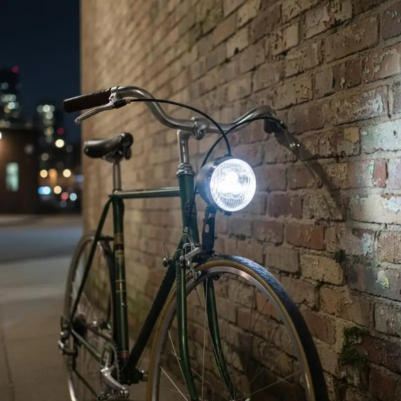 Vintage Bicycle Front Light 3 LED Bike Headlight Flashlight Retro Qme