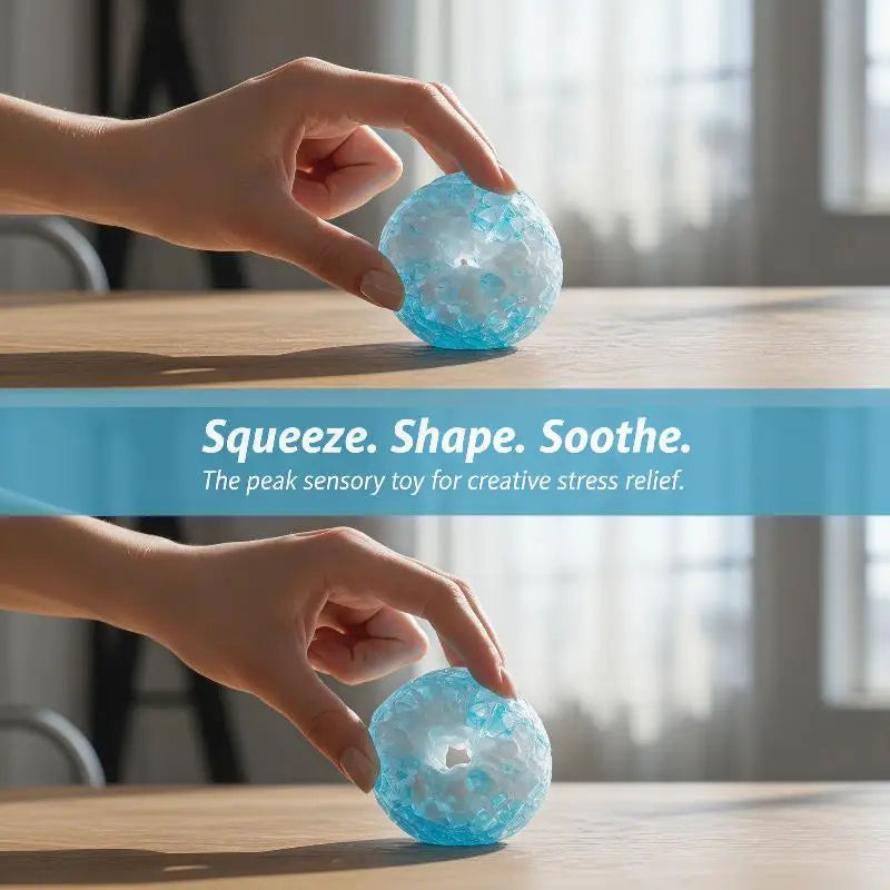 Crushed Ice Texture Squeeze Stress Ball Relief Toys Slow Rising Qme