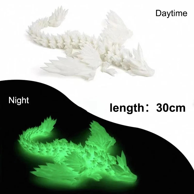 Articulated Dragon Crafts Desktop Western Action Figure 3D Printed Qme A18