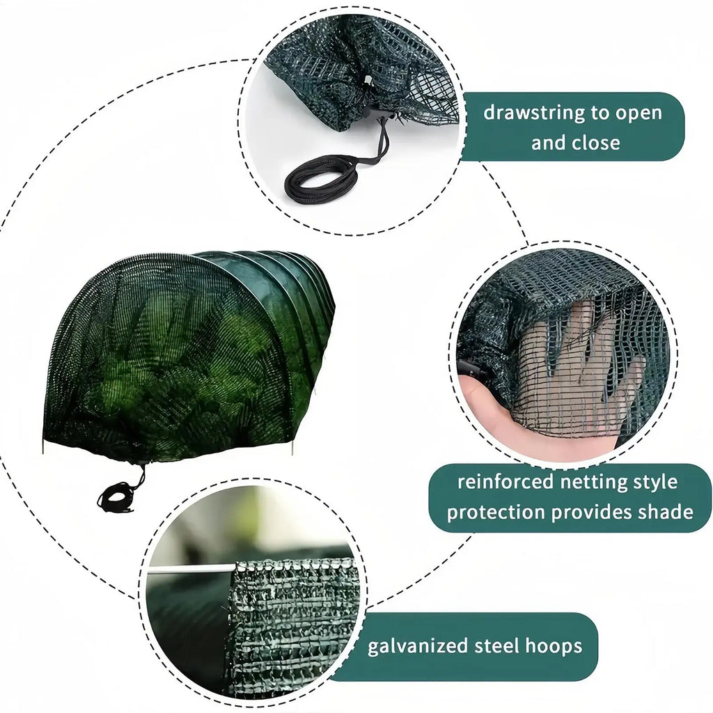 Chicken Tunnel Foldable Long Quick Installation Flexible Yard Outside Chicken Tunnels for Ducks Geese Rabbits Small Pets Chicks Qme
